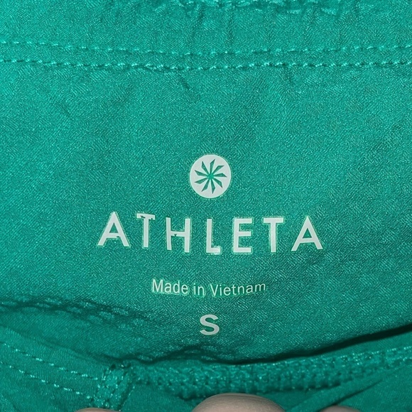 ATHLETA Green Dobby Be Free Knicker Capri Athletic Legging Size Small Workout - Picture 7 of 9